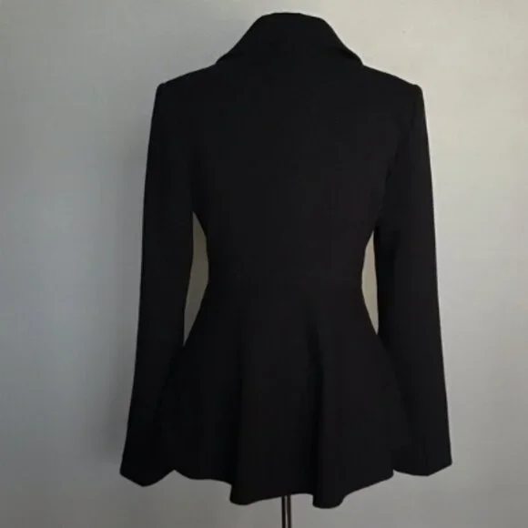 Union of Angels Black 100% Wool Fitted Blazer S - Picture 4 of 7